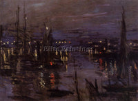 CLAUDE MONET THE PORT OF LE HAVRE NIGHT EFFECT ARTIST PAINTING REPRODUCTION OIL