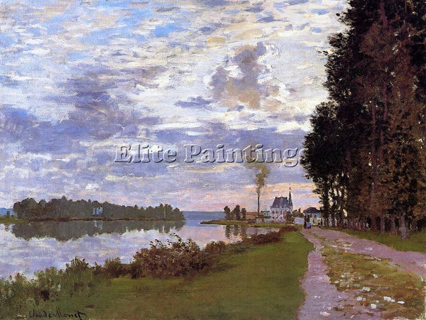 CLAUDE MONET THE PROMENADE AT ARGENTEUIL 2 ARTIST PAINTING REPRODUCTION HANDMADE