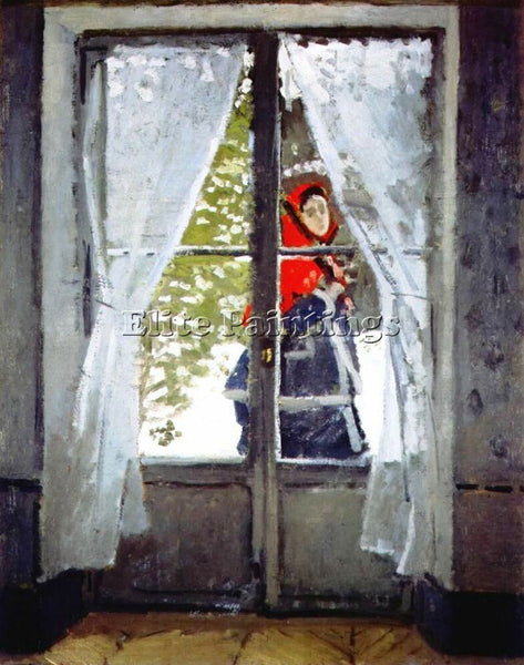 CLAUDE MONET THE RED CAPE 1868 1871 ARTIST PAINTING REPRODUCTION HANDMADE OIL