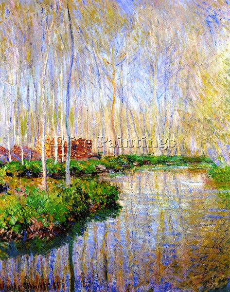 CLAUDE MONET THE RIVER EPTE ARTIST PAINTING REPRODUCTION HANDMADE OIL CANVAS ART
