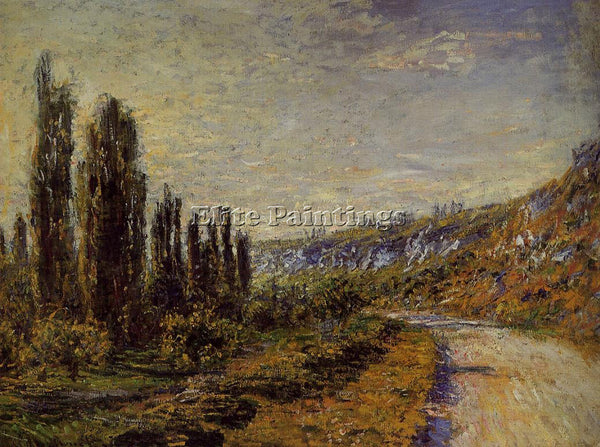 CLAUDE MONET THE ROAD FROM VETHEUIL ARTIST PAINTING REPRODUCTION HANDMADE OIL