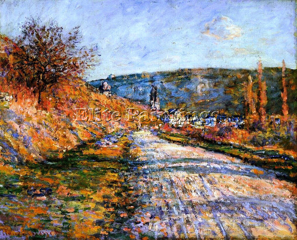 CLAUDE MONET THE ROAD TO VETHEUIL ARTIST PAINTING REPRODUCTION HANDMADE OIL DECO