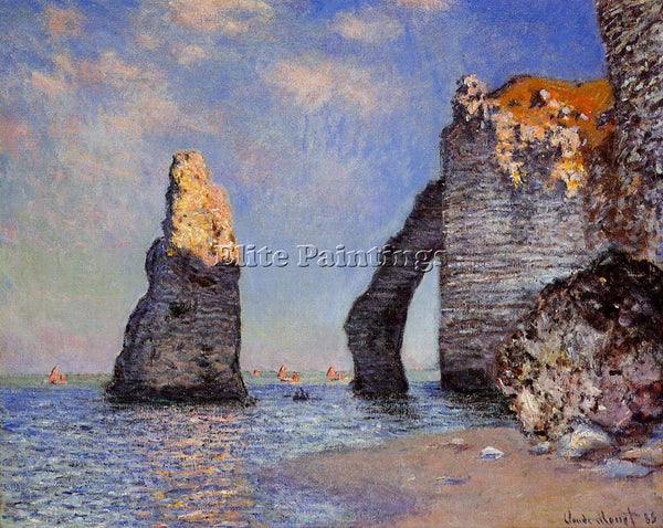 CLAUDE MONET THE ROCK NEEDLE AND THE PORTE D AVAL ARTIST PAINTING REPRODUCTION