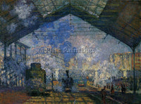 CLAUDE MONET THE SAINT LAZARE STATION 2 ARTIST PAINTING REPRODUCTION HANDMADE