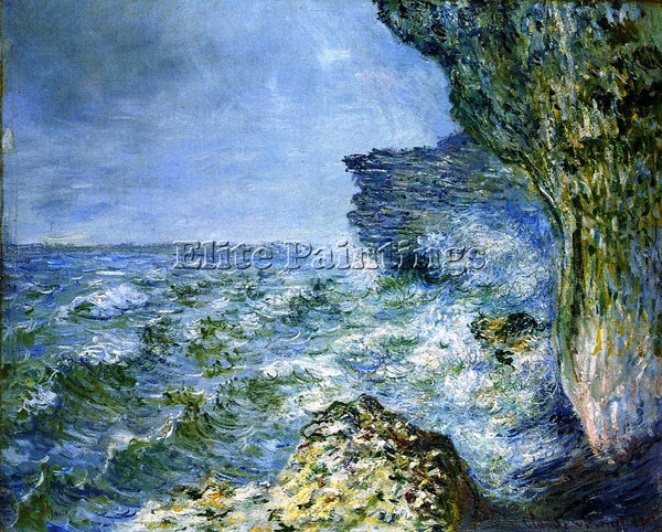 CLAUDE MONET THE SEA AT FECAMP ARTIST PAINTING REPRODUCTION HANDMADE OIL CANVAS