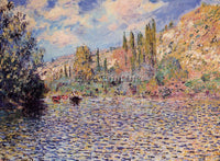 CLAUDE MONET THE SEINE AT VETHEUIL 2 ARTIST PAINTING REPRODUCTION HANDMADE OIL