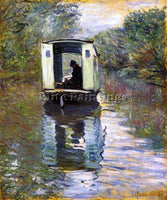 CLAUDE MONET THE STUDIO BOAT 2 ARTIST PAINTING REPRODUCTION HANDMADE OIL CANVAS