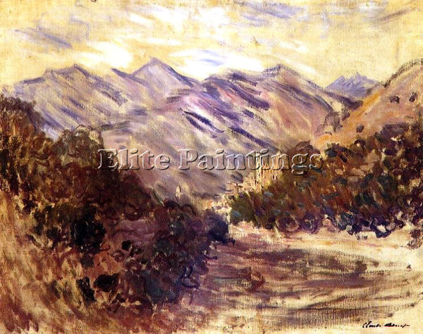 CLAUDE MONET THE VALLEY OF THE NERVIA WITH DOLCEACQUA ARTIST PAINTING HANDMADE