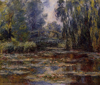 CLAUDE MONET THE WATER LILY POND AND BRIDGE ARTIST PAINTING HANDMADE OIL CANVAS
