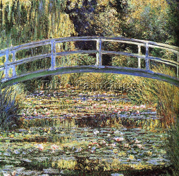 CLAUDE MONET THE WATERLILY POND ARTIST PAINTING REPRODUCTION HANDMADE OIL CANVAS