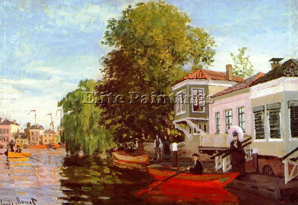 CLAUDE MONET THE ZAAN AT ZAANDAM 1 ARTIST PAINTING REPRODUCTION HANDMADE OIL ART
