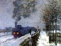 CLAUDE MONET TRAIN IN THE SNOW THE LOCOMOTIVE ARTIST PAINTING REPRODUCTION OIL