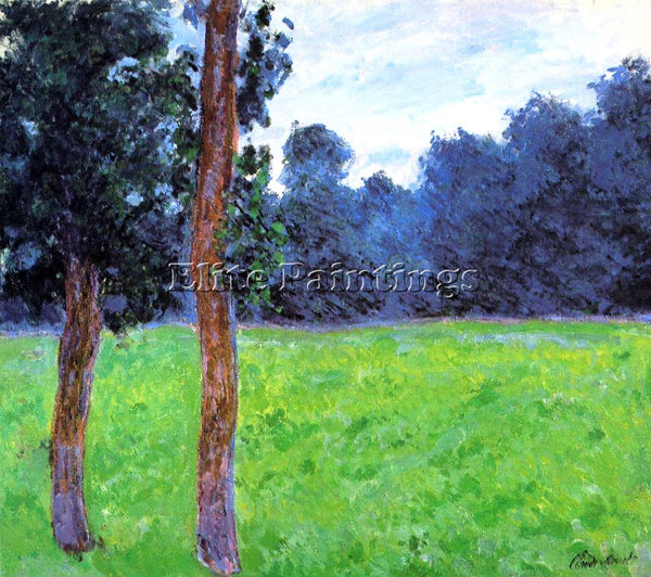 CLAUDE MONET TWO TREES IN A MEADOW ARTIST PAINTING REPRODUCTION HANDMADE OIL ART