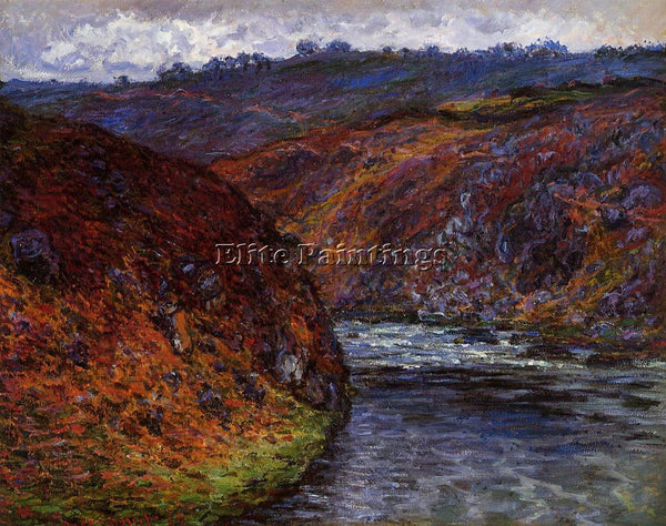 CLAUDE MONET VALLEY OF THE CREUSE GREY DAY ARTIST PAINTING REPRODUCTION HANDMADE