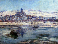 CLAUDE MONET VETHEUIL IN WINTER ARTIST PAINTING REPRODUCTION HANDMADE OIL CANVAS
