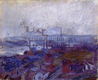 CLAUDE MONET VIEW OF ROUEN FROM THE COTE SAINTE CATHERINE ARTIST PAINTING CANVAS