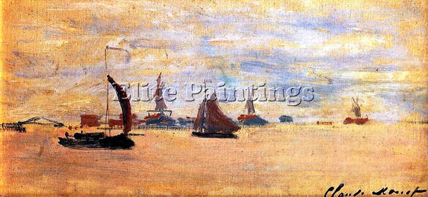 CLAUDE MONET VIEW OF THE VOORZAAN ARTIST PAINTING REPRODUCTION HANDMADE OIL DECO