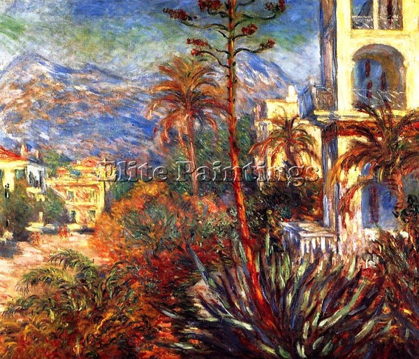 CLAUDE MONET VILLAS AT BORDIGHERA 1 ARTIST PAINTING REPRODUCTION HANDMADE OIL