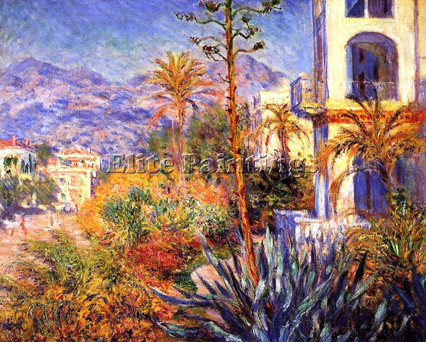 CLAUDE MONET VILLAS AT BORDIGHERA 2 ARTIST PAINTING REPRODUCTION HANDMADE OIL
