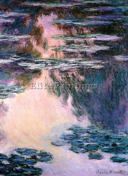 CLAUDE MONET WATER LILIES 12 ARTIST PAINTING REPRODUCTION HANDMADE CANVAS REPRO