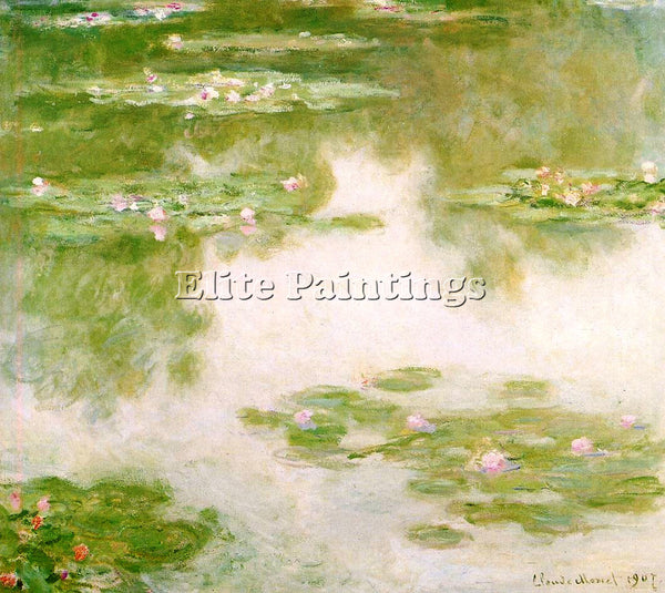 CLAUDE MONET WATER LILIES 25 ARTIST PAINTING REPRODUCTION HANDMADE CANVAS REPRO