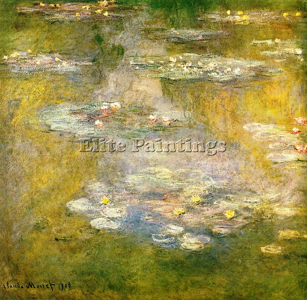 CLAUDE MONET WATER LILIES 32 ARTIST PAINTING REPRODUCTION HANDMADE CANVAS REPRO