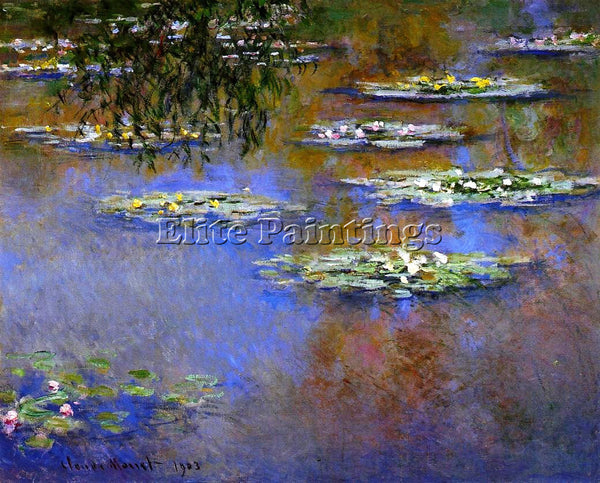 CLAUDE MONET WATER LILIES 33 ARTIST PAINTING REPRODUCTION HANDMADE CANVAS REPRO