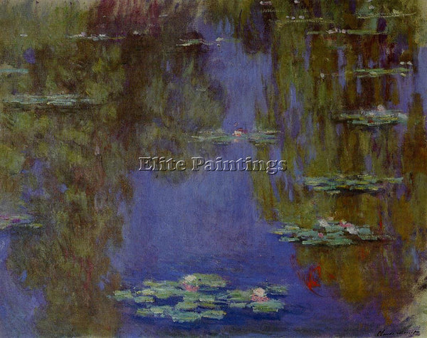 CLAUDE MONET WATER LILIES 34 ARTIST PAINTING REPRODUCTION HANDMADE CANVAS REPRO