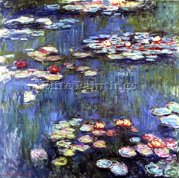 CLAUDE MONET WATER LILIES 45 ARTIST PAINTING REPRODUCTION HANDMADE CANVAS REPRO