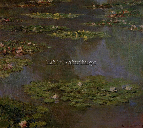 CLAUDE MONET WATER LILIES 5 ARTIST PAINTING REPRODUCTION HANDMADE OIL CANVAS ART