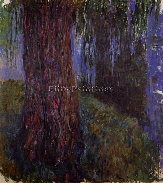 CLAUDE MONET WATER LILY GARDEN WITH WEEPING WILLOW ARTIST PAINTING REPRODUCTION