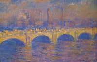 CLAUDE MONET WATERLOO BRIDGE SUNLIGHT EFFECT 1 ARTIST PAINTING REPRODUCTION OIL