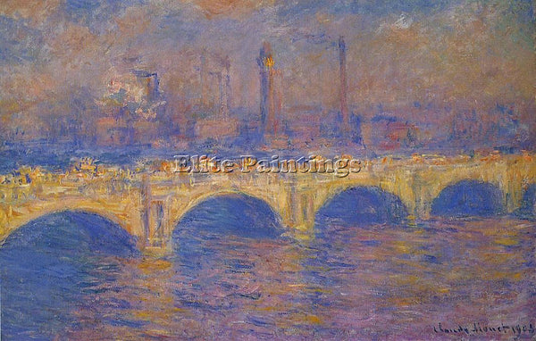 CLAUDE MONET WATERLOO BRIDGE SUNLIGHT EFFECT 1 ARTIST PAINTING REPRODUCTION OIL