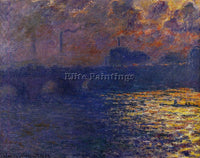 CLAUDE MONET WATERLOO BRIDGE SUNLIGHT EFFECT 2 ARTIST PAINTING REPRODUCTION OIL