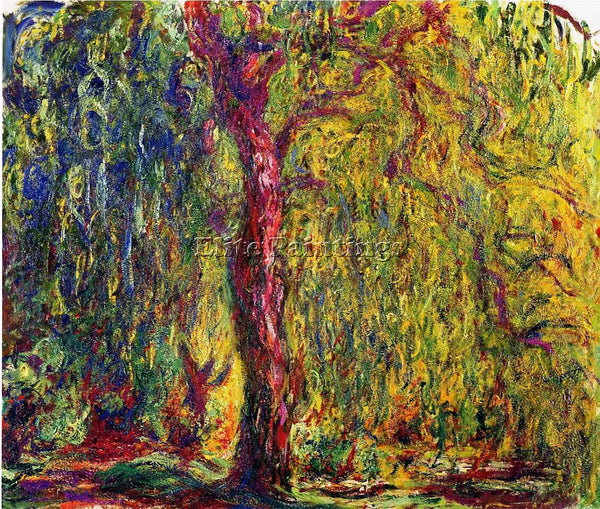 CLAUDE MONET WEEPING WILLOW 4 ARTIST PAINTING REPRODUCTION HANDMADE CANVAS REPRO