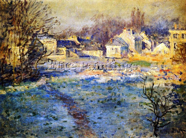 CLAUDE MONET WHITE FROST ARTIST PAINTING REPRODUCTION HANDMADE CANVAS REPRO WALL