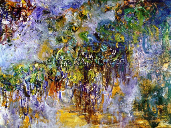 CLAUDE MONET WISTERIA RIGHT HALF ARTIST PAINTING REPRODUCTION HANDMADE OIL REPRO