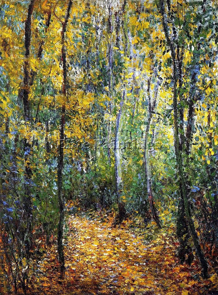 CLAUDE MONET WOOD LANE ARTIST PAINTING REPRODUCTION HANDMADE CANVAS REPRO WALL