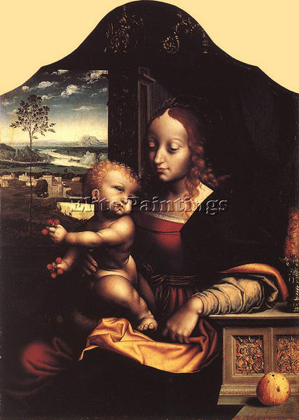 JOOS-VAN CLEVE VIRGIN AND CHILD 2 ARTIST PAINTING REPRODUCTION HANDMADE OIL DECO