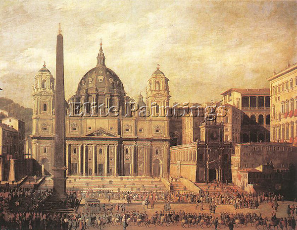 CODAZZI VIVIANO ST PETERS ROME ARTIST PAINTING REPRODUCTION HANDMADE OIL CANVAS