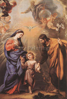 CLAUDIO COELLO HOLY FAMILY ARTIST PAINTING REPRODUCTION HANDMADE OIL CANVAS DECO