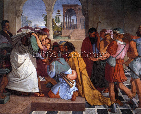 PETER VON CORNELIUS THE RECOGNITION OF JOSEPH BY HIS BROTHERS PAINTING HANDMADE