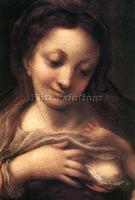 CORREGGIO VIRGIN AND CHILD WITH AN ANGEL DETAIL ARTIST PAINTING REPRODUCTION OIL