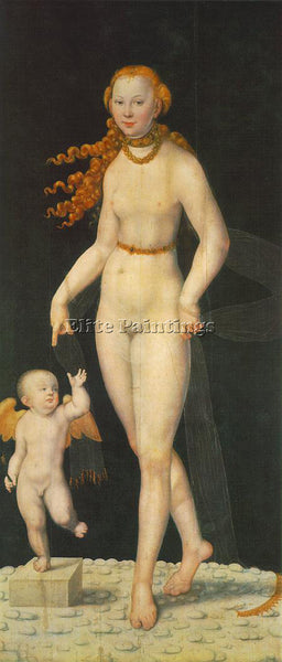 GERMAN CRANACH LUCAS THE YOUNGER VENUS AND AMOR ARTIST PAINTING REPRODUCTION OIL