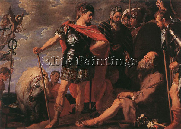 GASPARD DE CRAYER  ALEXANDER AND DIOGENES ARTIST PAINTING REPRODUCTION HANDMADE