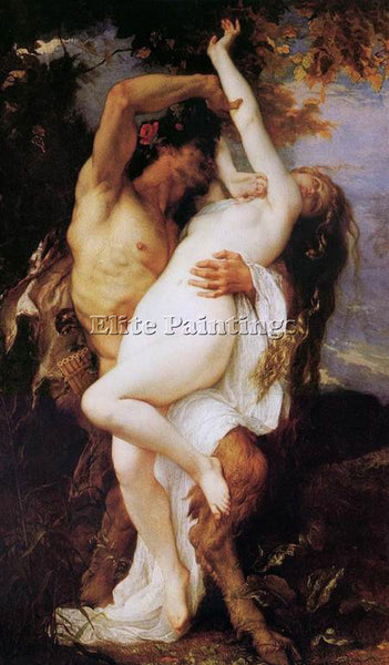ALEXANDRE CABANEL  NYMPHE ET SATYR 1860 ARTIST PAINTING REPRODUCTION HANDMADE