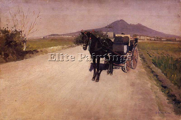 GUSTAVE CAILLEBOTTE A ROAD NEAR NAPLES ARTIST PAINTING REPRODUCTION HANDMADE OIL