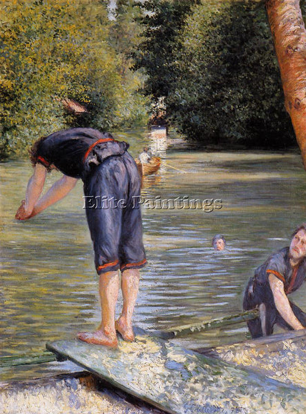 GUSTAVE CAILLEBOTTE BATHERS ARTIST PAINTING REPRODUCTION HANDMADE OIL CANVAS ART