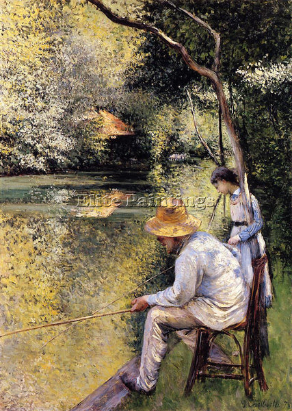 GUSTAVE CAILLEBOTTE FISHING ARTIST PAINTING REPRODUCTION HANDMADE OIL CANVAS ART