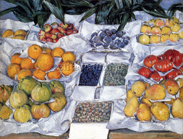 GUSTAVE CAILLEBOTTE FRUIT DISPLAYED ON A STAND ARTIST PAINTING REPRODUCTION OIL